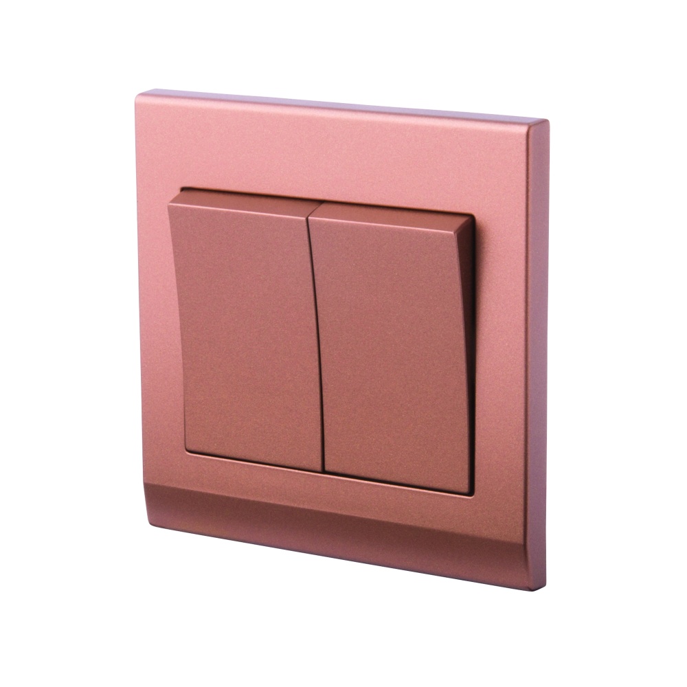 Simplicity Mechanical Light Switch 2 Gang Copper/Bronze RetroTouch